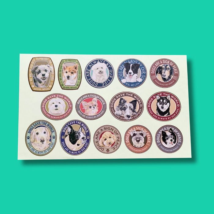 ワンちゃんシールセット