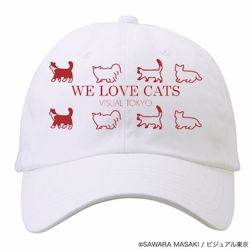 動物たちのキャップ／ホワイト／猫バージョン