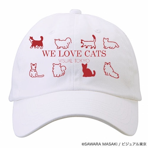 動物たちのキャップ／ホワイト／猫バージョン