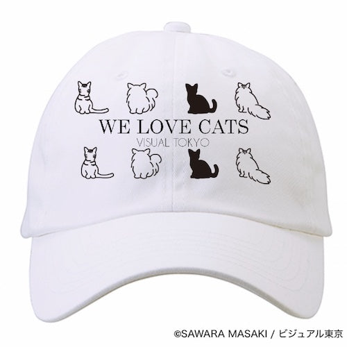 動物たちのキャップ／ホワイト／猫バージョン