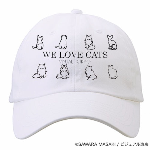 動物たちのキャップ／ホワイト／猫バージョン