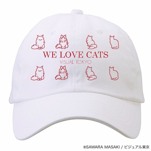 動物たちのキャップ／ホワイト／猫バージョン