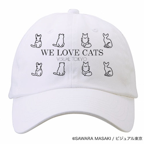 動物たちのキャップ／ホワイト／猫バージョン