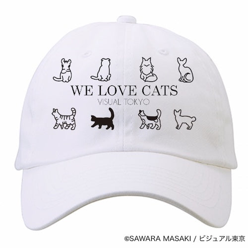 動物たちのキャップ／ホワイト／猫バージョン