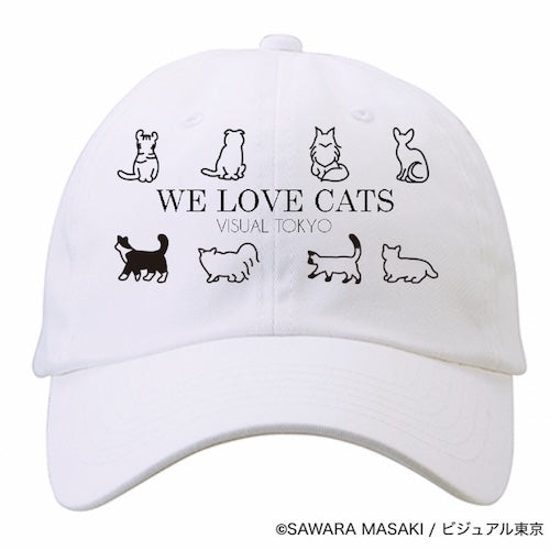 動物たちのキャップ／ホワイト／猫バージョン