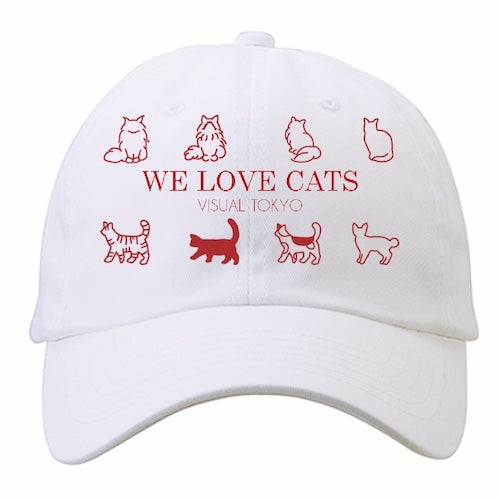 動物たちのキャップ／ホワイト／猫バージョン