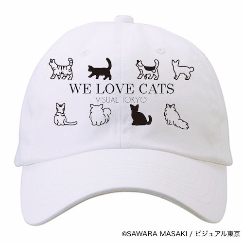動物たちのキャップ／ホワイト／猫バージョン