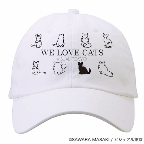 動物たちのキャップ／ホワイト／猫バージョン
