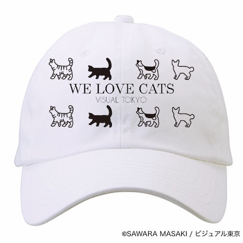 動物たちのキャップ／ホワイト／猫バージョン