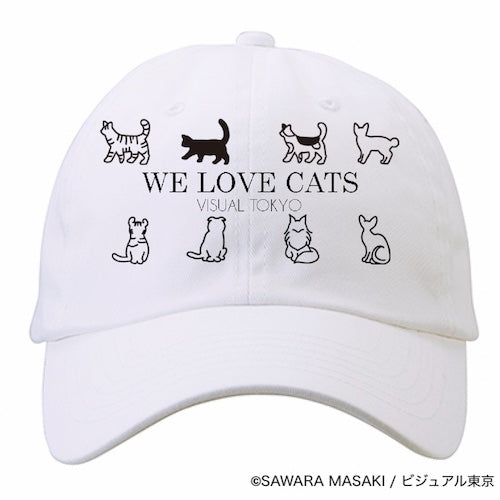動物たちのキャップ／ホワイト／猫バージョン