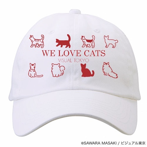 動物たちのキャップ／ホワイト／猫バージョン