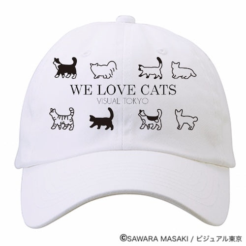 動物たちのキャップ／ホワイト／猫バージョン