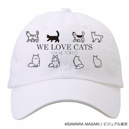 動物たちのキャップ／ホワイト／猫バージョン
