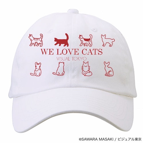 動物たちのキャップ／ホワイト／猫バージョン