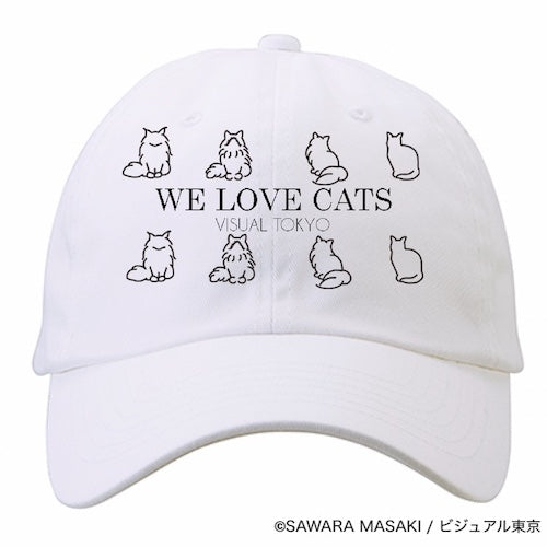 動物たちのキャップ／ホワイト／猫バージョン