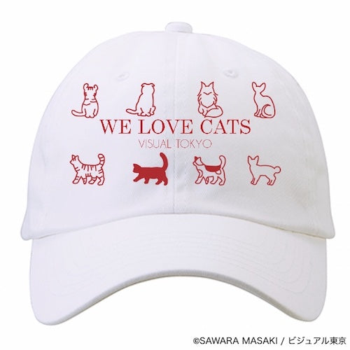 動物たちのキャップ／ホワイト／猫バージョン