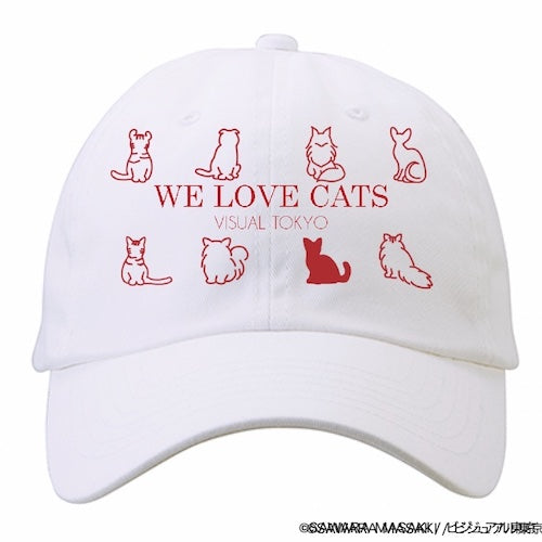 動物たちのキャップ／ホワイト／猫バージョン