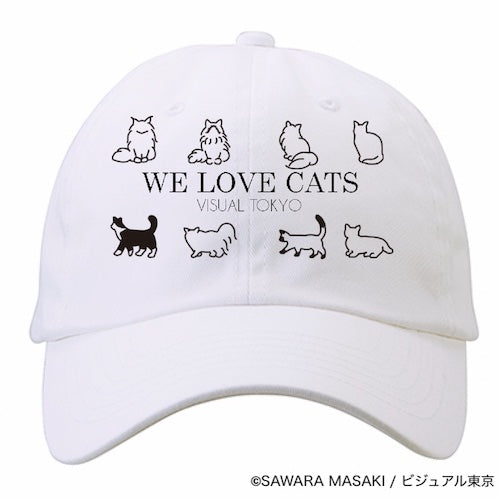 動物たちのキャップ／ホワイト／猫バージョン