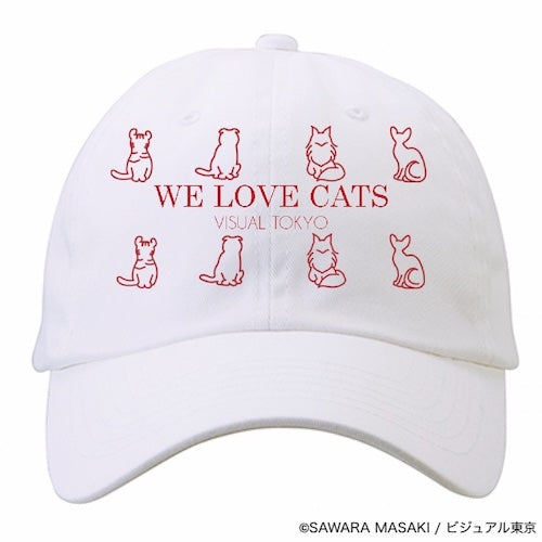 動物たちのキャップ／ホワイト／猫バージョン