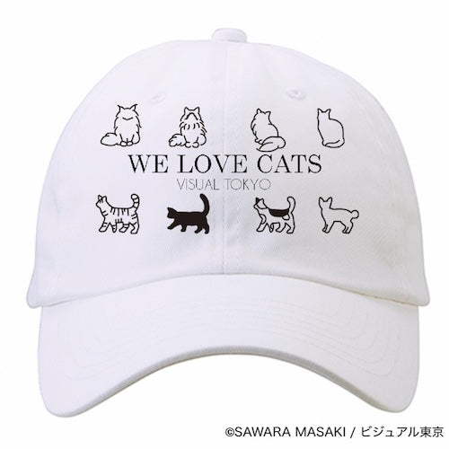 動物たちのキャップ／ホワイト／猫バージョン