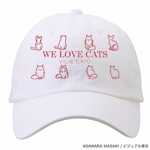 動物たちのキャップ／ホワイト／猫バージョン