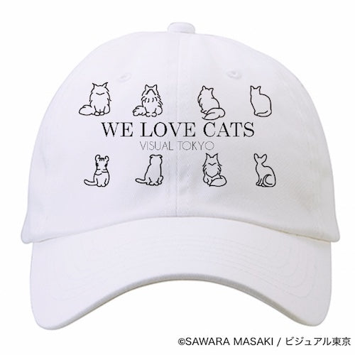 動物たちのキャップ／ホワイト／猫バージョン
