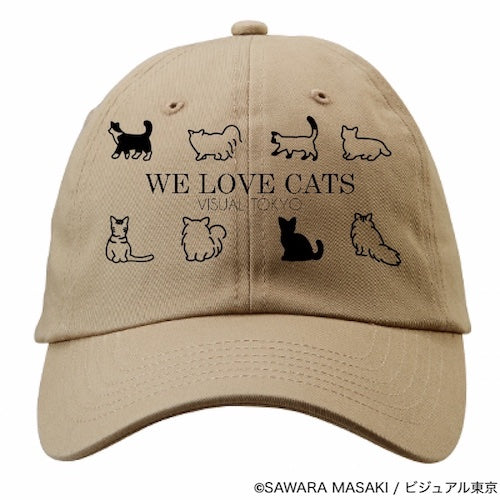 動物たちのキャップ／ベージュ／猫バージョン