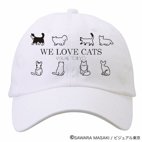 動物たちのキャップ／ホワイト／猫バージョン