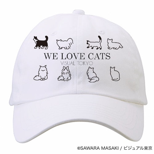 動物たちのキャップ／ホワイト／猫バージョン