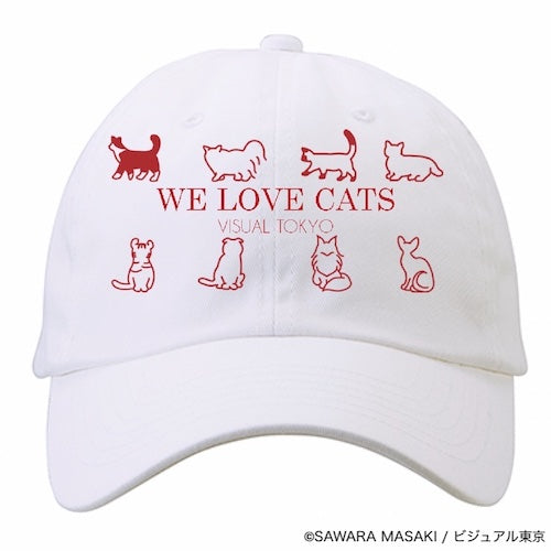 動物たちのキャップ／ホワイト／猫バージョン