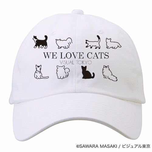 動物たちのキャップ／ホワイト／猫バージョン