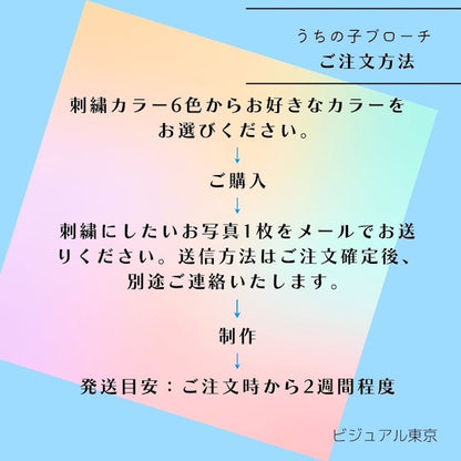 うちの子刺しゅうブローチ