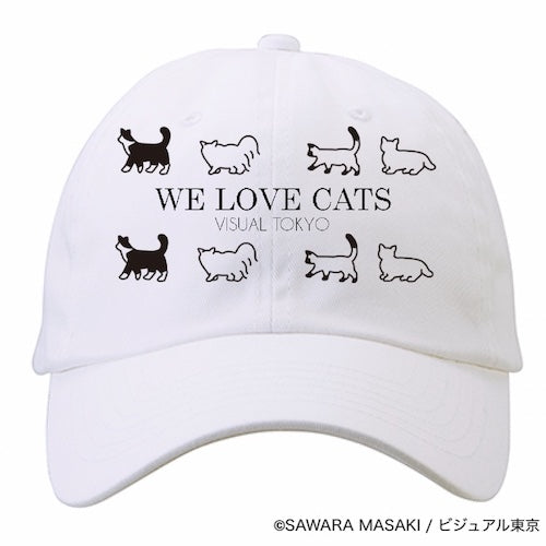 動物たちのキャップ／ホワイト／猫バージョン
