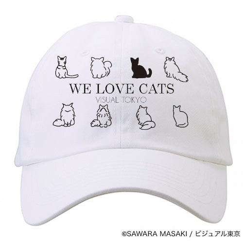 動物たちのキャップ／ホワイト／猫バージョン
