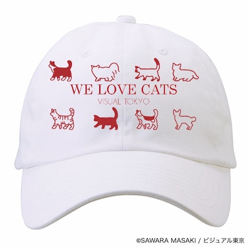 動物たちのキャップ／ホワイト／猫バージョン