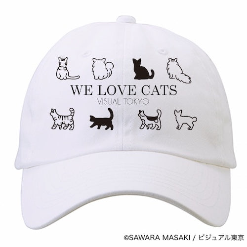 動物たちのキャップ／ホワイト／猫バージョン