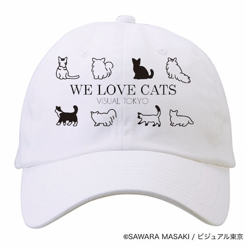 動物たちのキャップ／ホワイト／猫バージョン
