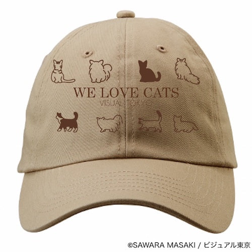 動物たちのキャップ／ベージュ／猫バージョン