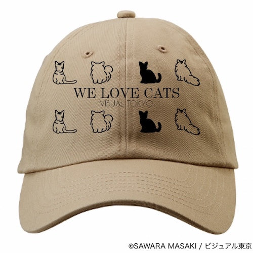 動物たちのキャップ／ベージュ／猫バージョン