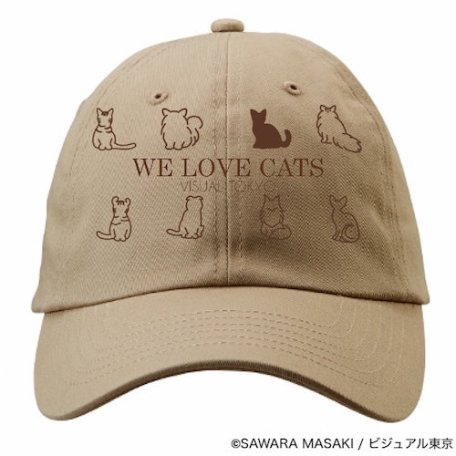 動物たちのキャップ／ベージュ／猫バージョン