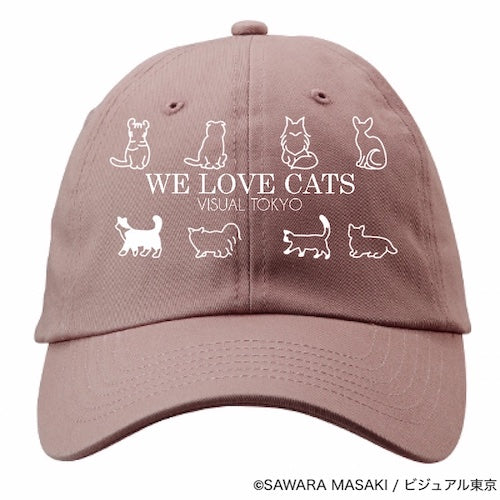 動物たちのキャップ／ピンク／猫バージョン