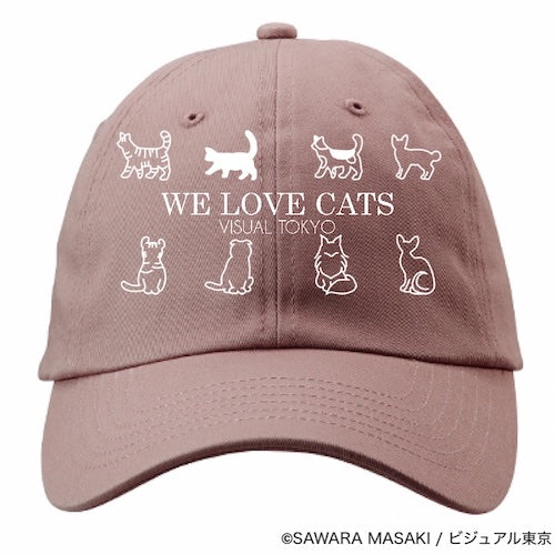 動物たちのキャップ／ピンク／猫バージョン