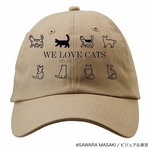 動物たちのキャップ／ベージュ／猫バージョン