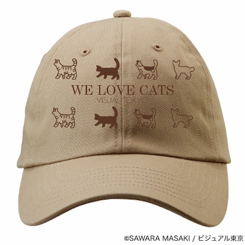 動物たちのキャップ／ベージュ／猫バージョン