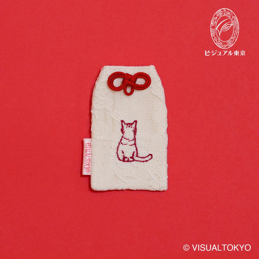 猫ちゃんお守り 刺繍 アメリカンショートヘア｜名入れ可｜6色展開