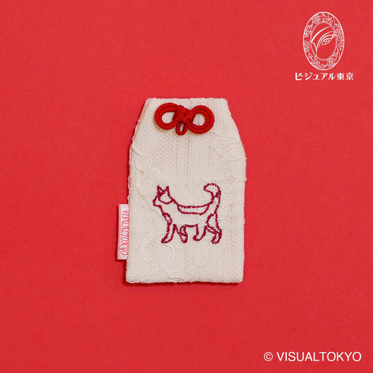猫ちゃんお守り 刺繍 三毛猫｜名入れ可｜6色展開