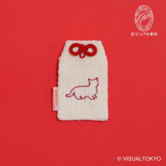 猫ちゃんお守り 刺繍 マンチカン｜名入れ可｜6色展開