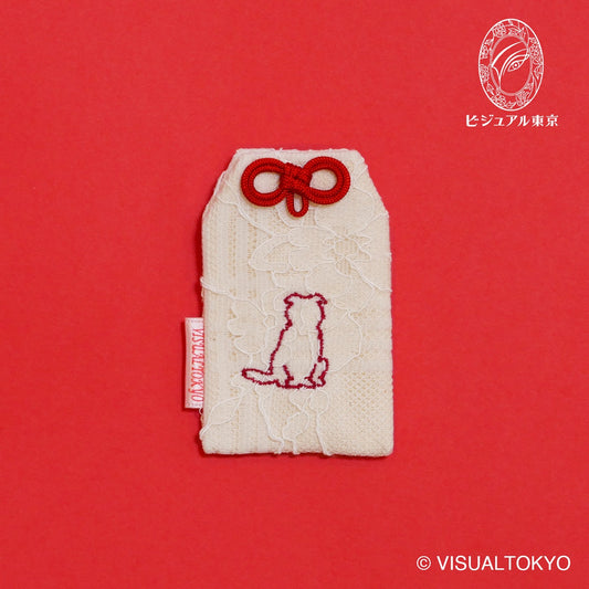 猫ちゃんお守り 刺繍 スコティッシュフォールド｜名入れ可｜6色展開