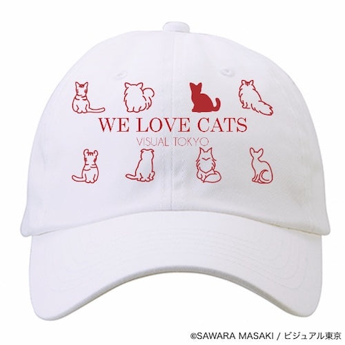 動物たちのキャップ／ホワイト／猫バージョン