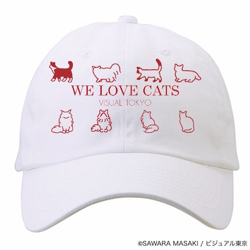 動物たちのキャップ／ホワイト／猫バージョン